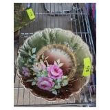 Porcelain Decorative Plate with Floral Design