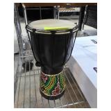 Handcrafted Wooden Djembe Drum with Painted Design