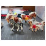 Small Horse Figurines with Accessories