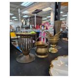 Four Brass Decorative Items