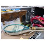 Sports Equipment Lot with Tennis Racket and Boxing