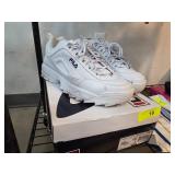 Fila Disruptor II Premium White Sneakers, Size 10