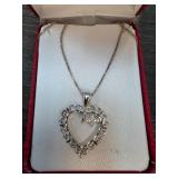 Sterling Silver Heart-Shaped Pendant Necklace