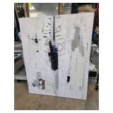 Abstract Painting on Canvas with Neutral Tones