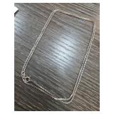 Sterling Silver Box Chain Necklace with Spring Rin