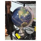 Illuminated Desktop Rotating Globe with Metal Base