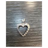 Sterling Silver Open Heart Pendant