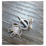 Sterling Silver Pendant in Abstract Human Shape