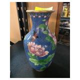 Cloisonnï¿½ Vase with Floral and Bird Motif