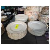 White Plates with Gold Trim