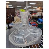 Clear Glassware Set With Swan, Pitcher, and Tray