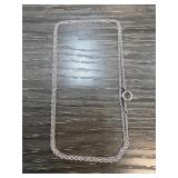 Sterling Silver Thin Chain Necklace 18 Inches