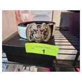 Barabas Los Angeles Designer Belt with Tiger Buckl