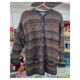 Waliki Womenï¿½s Multicolor Wool Cardigan, Size M