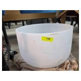 Large White Crystal Singing Bowl