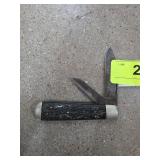 Two-Blade Folding Pocket Knife with Textured Handl