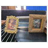 Two Framed Miniature Artworks and Pressed Flower B