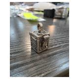 Sterling Silver Ornamental Box Pendant