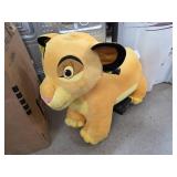 Simba-Themed Plush Ride-On Toy With Missing Cord