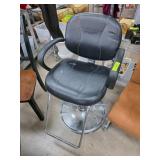 Black Adjustable Swivel Bar Stool