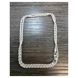 Sterling Silver Rope Chain Necklace