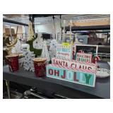 Holiday Decor Including Reindeer And Signs