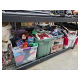 Holiday Decorations in Storage Bins