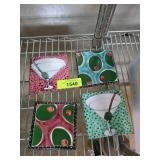 Four Pugh-Signed Decorative Coasters