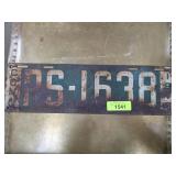 Connecticut 1918 License Plate PS-1638