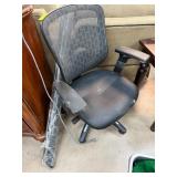 Mesh Office Chair With Rolled Mat Accessory