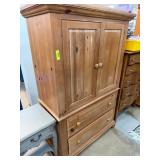 Broyhill Wooden Armoire with Shelves and Drawers