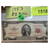 1953 United States $2 Red Seal Note