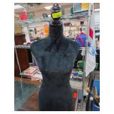 Black Velvet Adjustable Dress Form Mannequin Bust