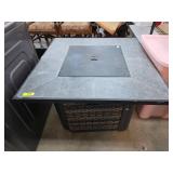 Square Patio Gas Fire Pit with Lava Rocks