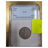 1924-A Germany 1 Mark Coin, AU-50 Certified