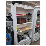 White Wooden Bookshelf With Cabinet Doors