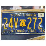 1976 Pennsylvania License Plate with Registration