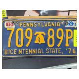 1976 Pennsylvania License Plate Bicentennial St