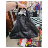 Tumi Black Leather Tote Bag with Shoulder Strap