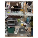 Metal Shelf With Assorted Contents