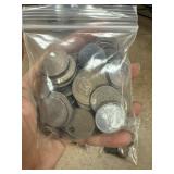 Bag of Mixed World Coins in Clear Ziplock Bag