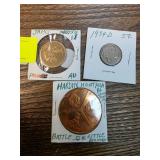 Coins Including James Madison and Hardin Montana