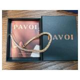 PAVOI 14K Gold-Plated Tennis Bracelet with Zirconi