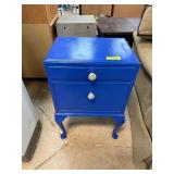 Blue End Table with No Drawers