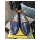 Womens Purple Croc Pattern Nordstrom Loafers Si