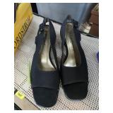 Yves Saint Laurent Black Open-Toe Heels