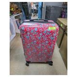Calpak Red Floral Rolling Hardshell Luggage