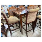 Bombay Wooden Table With 4 Upholstered Chairs