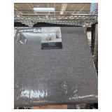 Collapsible Storage Ottoman in Gray Faux Linen