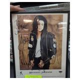 Framed Michael Jackson Signed Photo (1991 MJJ Prod